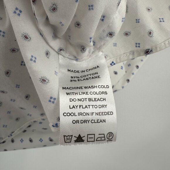 Hill House The Akilah Nap Dress size M Cotton Paisley Print White/Blue Midi - Picture 8 of 10